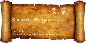Kerekes Héliosz névjegykártya